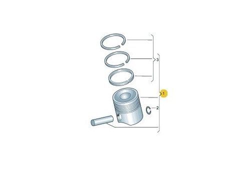 Поршень 3,4 цилиндр D=79,51 AXB,AXC MAHLE 0308700