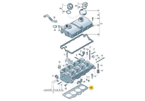 Прокладка головки блока AXC,AXB 1 Victor Reinz 61-34250-00