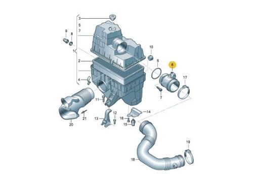 Расходомер воздуха BDL + TOUA VAG 07D906461V