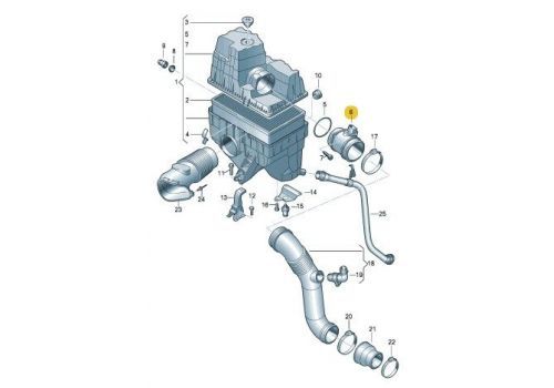 Расходомер воздуха AXC,AXB,BRR,BRS BOSCH 0281002531