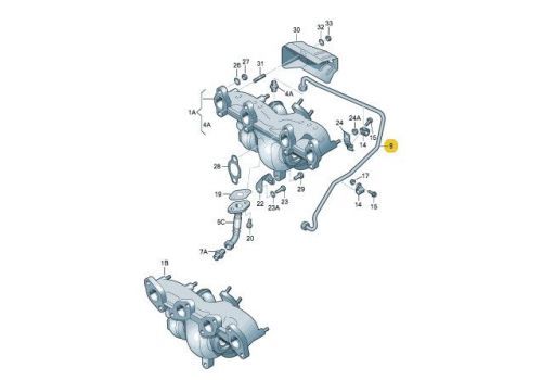 Трубка турбины VAG 038145771AG