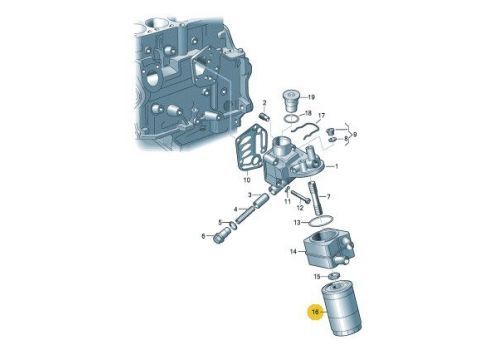 Фильтр масляный AXA MAHLE OC264