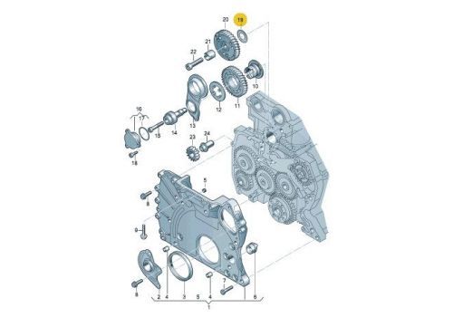 Шайба шестерни распредвала 2.5 + TOUAREG VAG 070109421A
