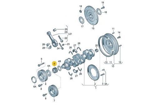 Шестерня коленвала AXC AXB VAG 038105263F