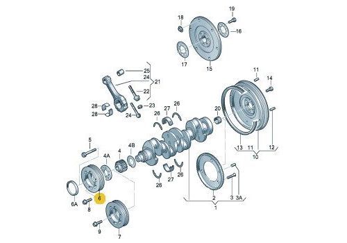 Шкив коленвала SKF VKM93104