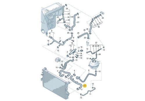 Шланг системы охлаждения VAG 7H0121051G
