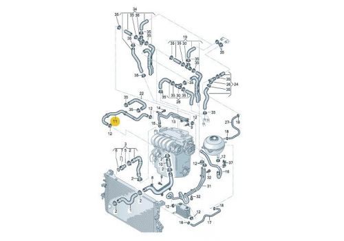 Шланг системы охлаждения VAG 7H0122058D