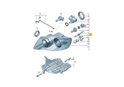 Фара правая Touareg 2007 >> 2010 VAG 7L6941040