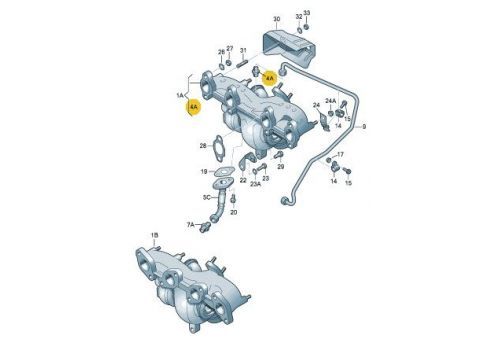 Трубка турбины штуцер VAG 059145911A
