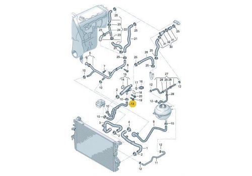 Шланг системы охлаждения AXB AXC VAG 7H0121086A