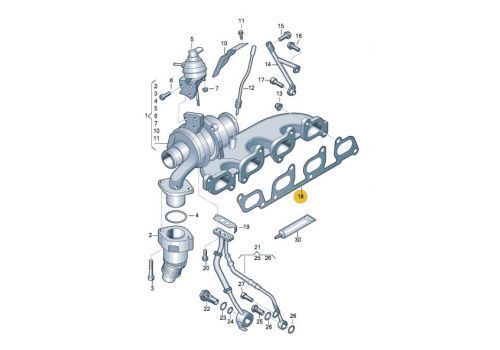 Прокладка выпускного коллектора 2.0L Victor Reinz 71-40504-00