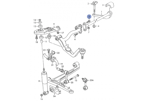 Болт крепления рычага к торсиону  М14x30 VAG N10185201