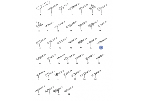 Корпус плоского разъема провод с 2 контантактоми 2,5 QMM 4,8MM VAG 000979220E