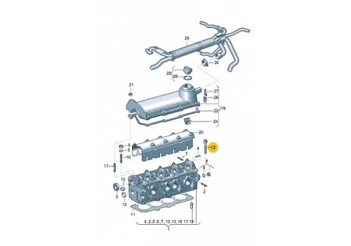 Болт ГБЦ комплект AXA М10х115 Victor Reinz 14-32126-01