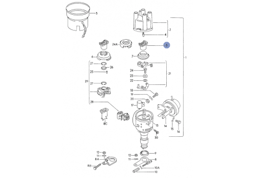 Бегунок (простой) мотор MV SS +T4 BREMI 9051