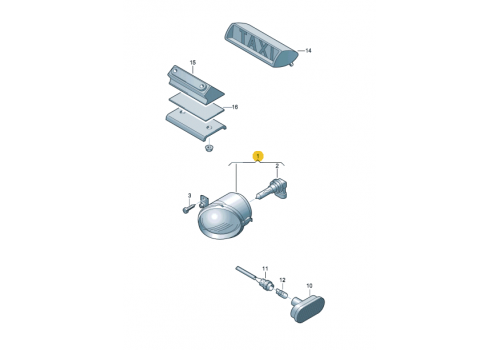 Фара противотуманная левая Hella 1N0010375-311