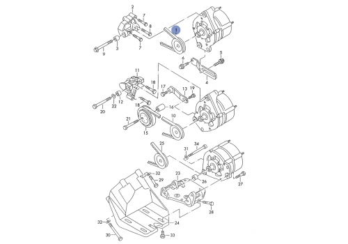 Ремень генератора 70-P-032339(08/92)>>12/94 BOSCH 1987947659