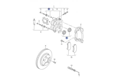 Ремкомплект суппорта переднего и заднего LT-46 BOSCH FRENKIT 245023