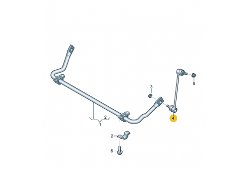 Тяга стабилизатора левая VAG 2N0411317D