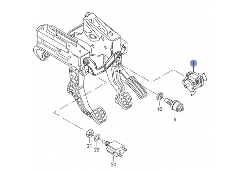 Датчик положения педали акселератора VAG 074907475