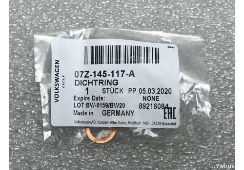 Уплотнительное кольцо трубки турбины VAG 07Z145117A