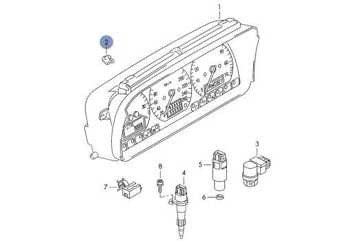 Лампочка в приборку малая 2,0W OSRAM 2352MFX6