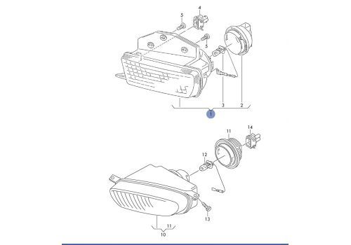 Фара противотуманная R DEPO 441-2007R-UE