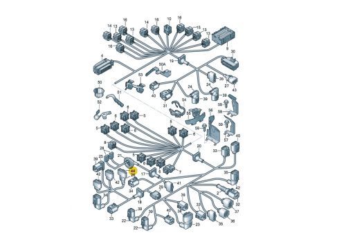 Корпус плоского разъема 4 контакта расходомер воздуха  TE PARTS 7740465