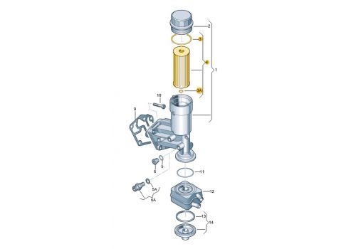 Фильтр масляный [картридж] 1.9 L MANN HU719/7X