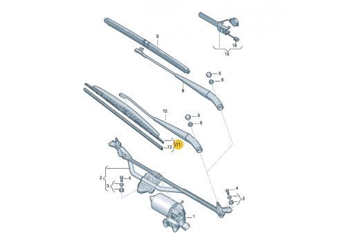 Щетки бескаркасная 600 мм  ALCA 054000