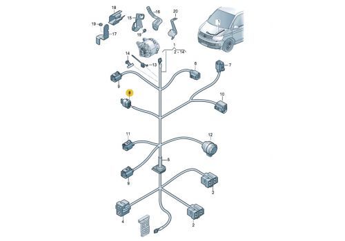 Корпус плоского разъема 3 контакта насос системы охлаждения VAG 4H0973703