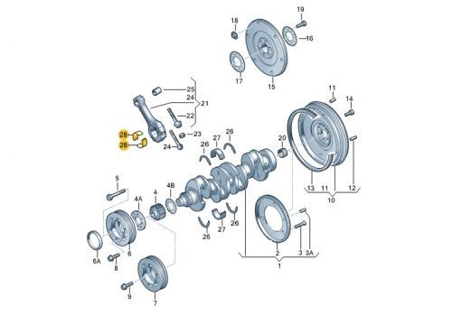 Вкладыши шатунные STD AXA 2005 после MAHLE 029PS20034000