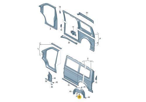 Подкрылок саморез 5x16 VAG N90897401