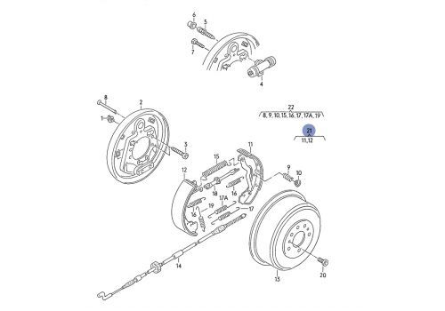 Колодки тормозные задние барабанные REMSA 440200