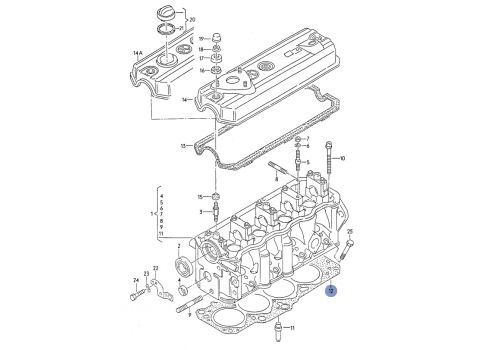 Прокладка головки блока 1X,ABL 2 ^ Victor Reinz 61-31225-40