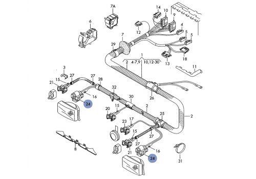 Корпус плоского разъема 3 контакта для фары TE PARTS 7741143