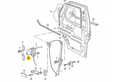 Моторчик стеклоподъемника L VAG 701959801