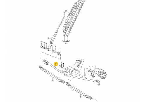 Привод стеклоочистителей БЕЗ МОТОРА !!! VAG 701955603 Б/У