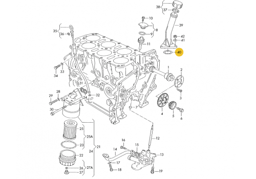 Горловина маслозаливная кольцо VAG N90344501