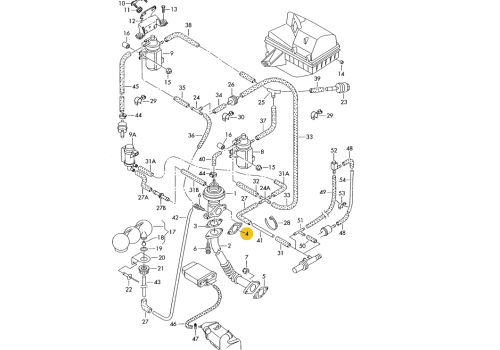 Клапан системы циркуляции ОГ кольцо резиновое VAG 074129447