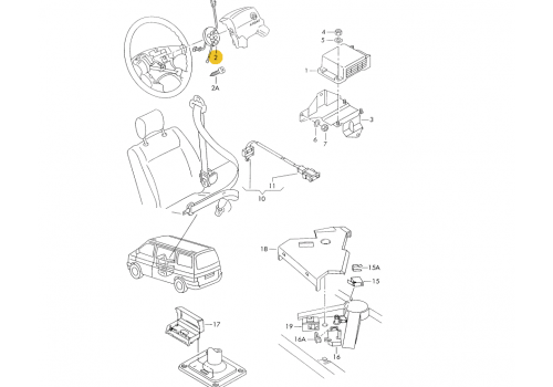 Кольцо возвратное с контактным кольцом ESP VAG 7D0959654