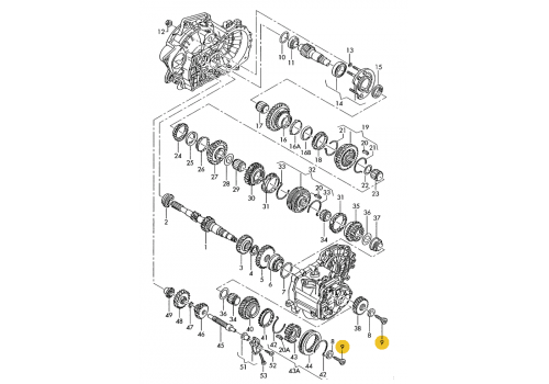 КПП болт 5 передачи М10x35.5 VAG 0A4311335A