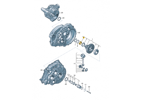 КПП подшипник на дифференциала 6-ст КПП VAG 0A5409123B