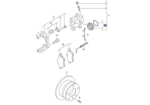 Ремкомплект суппорта заднего LT-35 BOSCH FRENKIT 252006