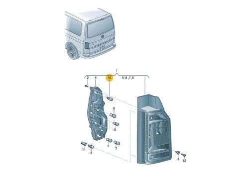 Лампа поворотника заднего фонаря 16W VAG N10591503