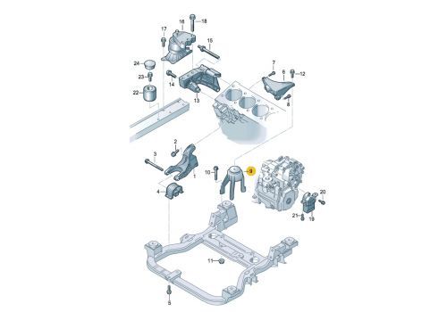 Подушка двигателя задняя 4Motion LEMFOERDER 3766001