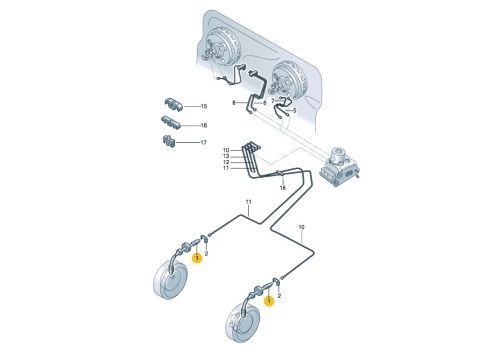 Трубка тормозная передняя (шланг) BREMBO T85126