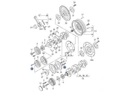 Форсунка болт М8x50 VAG N0147513