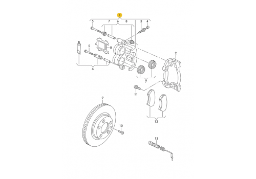 Суппорт передний+задний R 46 >2003 FTE RX449812A0