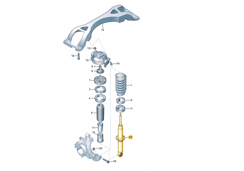 Амортизатор задний VAG 7L6513029N